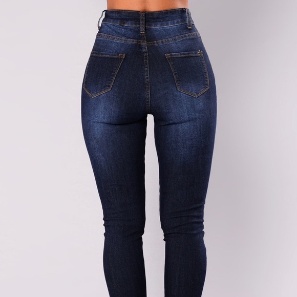 Olivia Rose Skinny Jeans Dark Denim - Picture 2 of 3